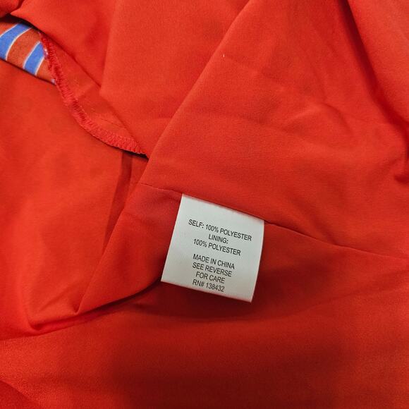 Modcloth Women's Red Pleasant Confidence Tie-Neck Dress Size 8 - Picture 9 of 10